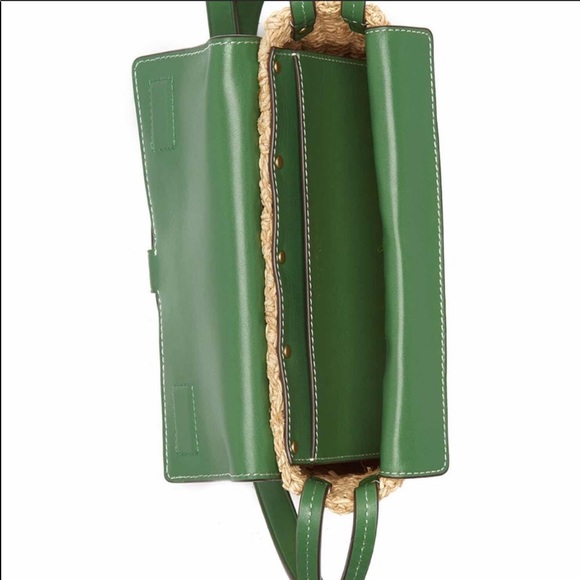 Tory Burch Miller straw green crossbody bag - Picture 7 of 9